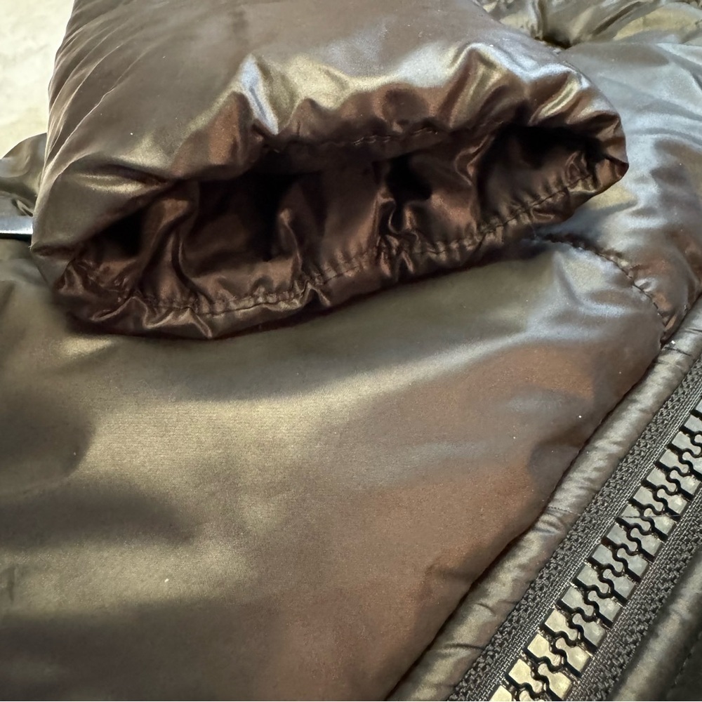 Marilyn & Me Black Puffer Jacket Size S Cropped adjustable cords at waist NEW - Picture 7 of 16